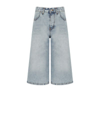 K.K. LIGHT BLUE DENIM BERMUDA SHORTS - 38