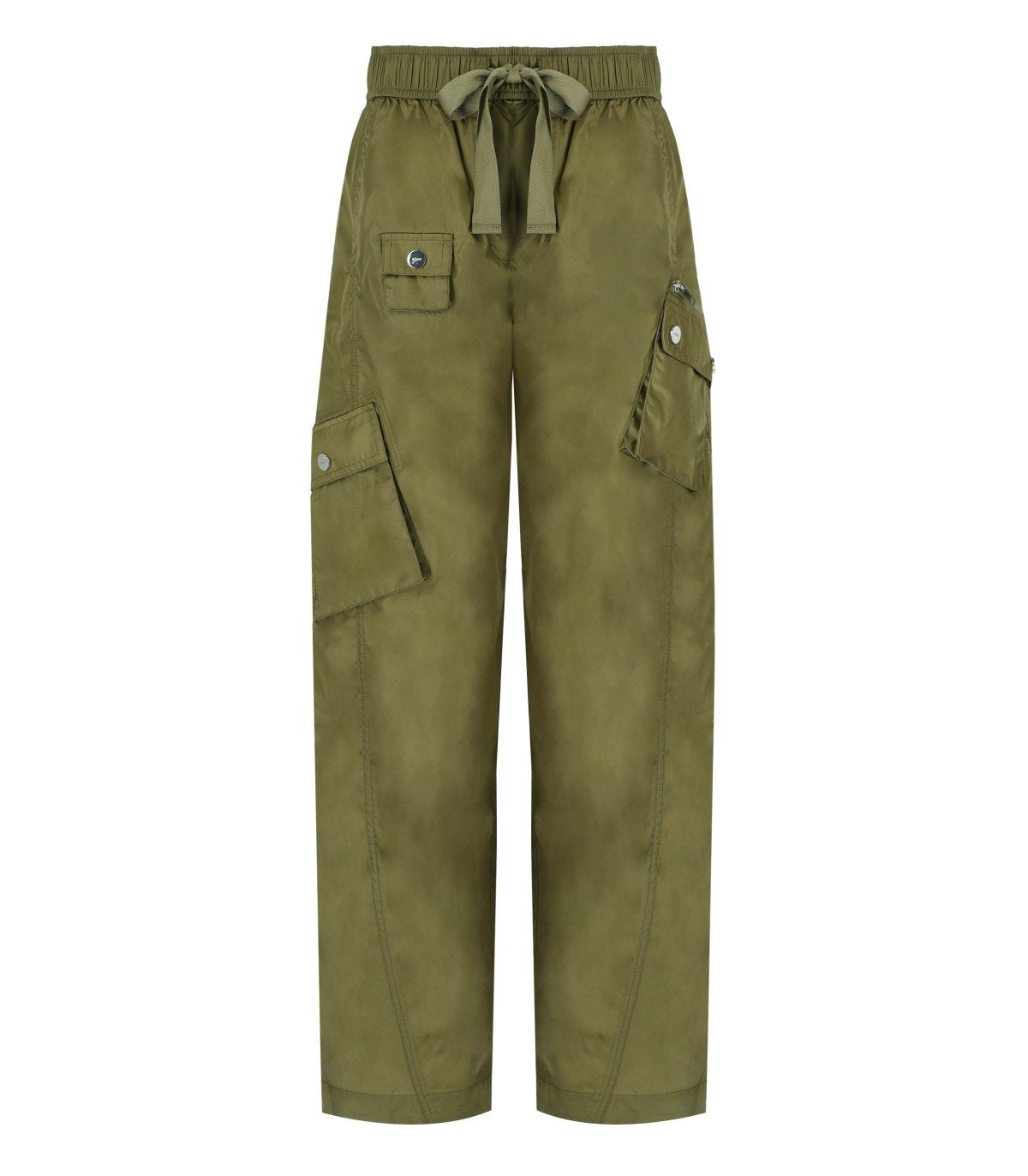 GANNI DUCHESSE GREEN PANTS