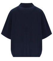 ESSENTIEL ANTWERP JUMBLE NAVY BLUE POLO SHIRT