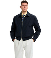 BARACUTA G18 NAVY BLUE BOMBER JACKET