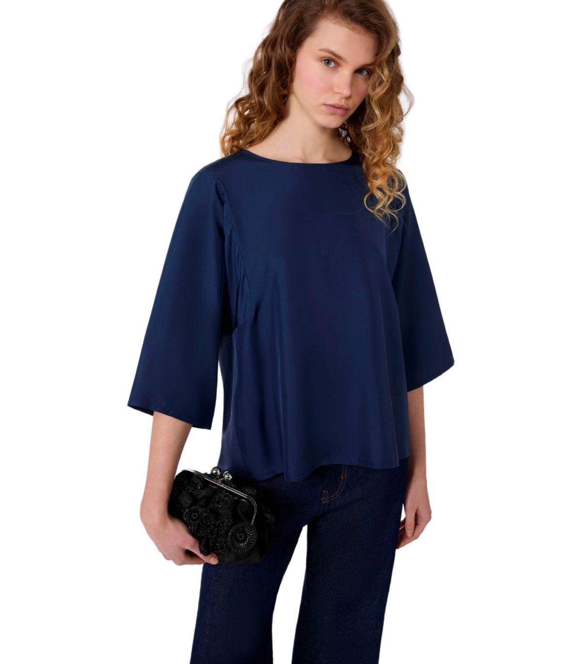 MAX MARA WEEKEND FASTOSO BLUE BLOUSE