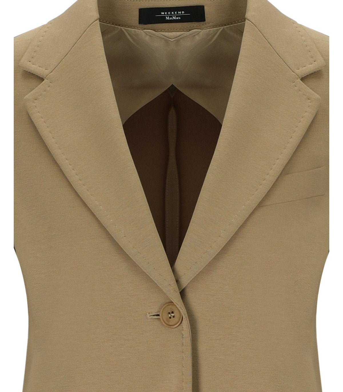 MAX MARA WEEKEND GINNASTA BEIGE SINGLE-BREASTED BLAZER