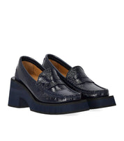 PALOMA BARCELÓ ODELE MARINEBLAUER LOAFER MIT ABSATZ