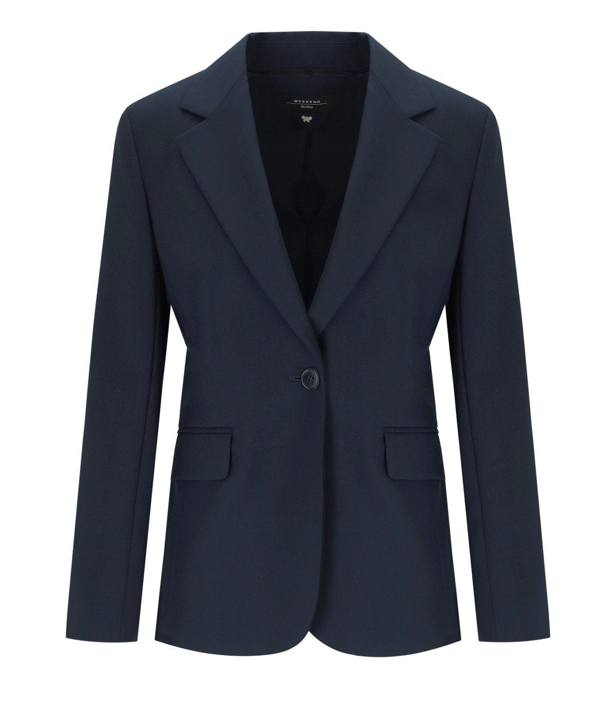 BLAZER MONOPETTO LAMINE BLU MAX MARA WEEKEND