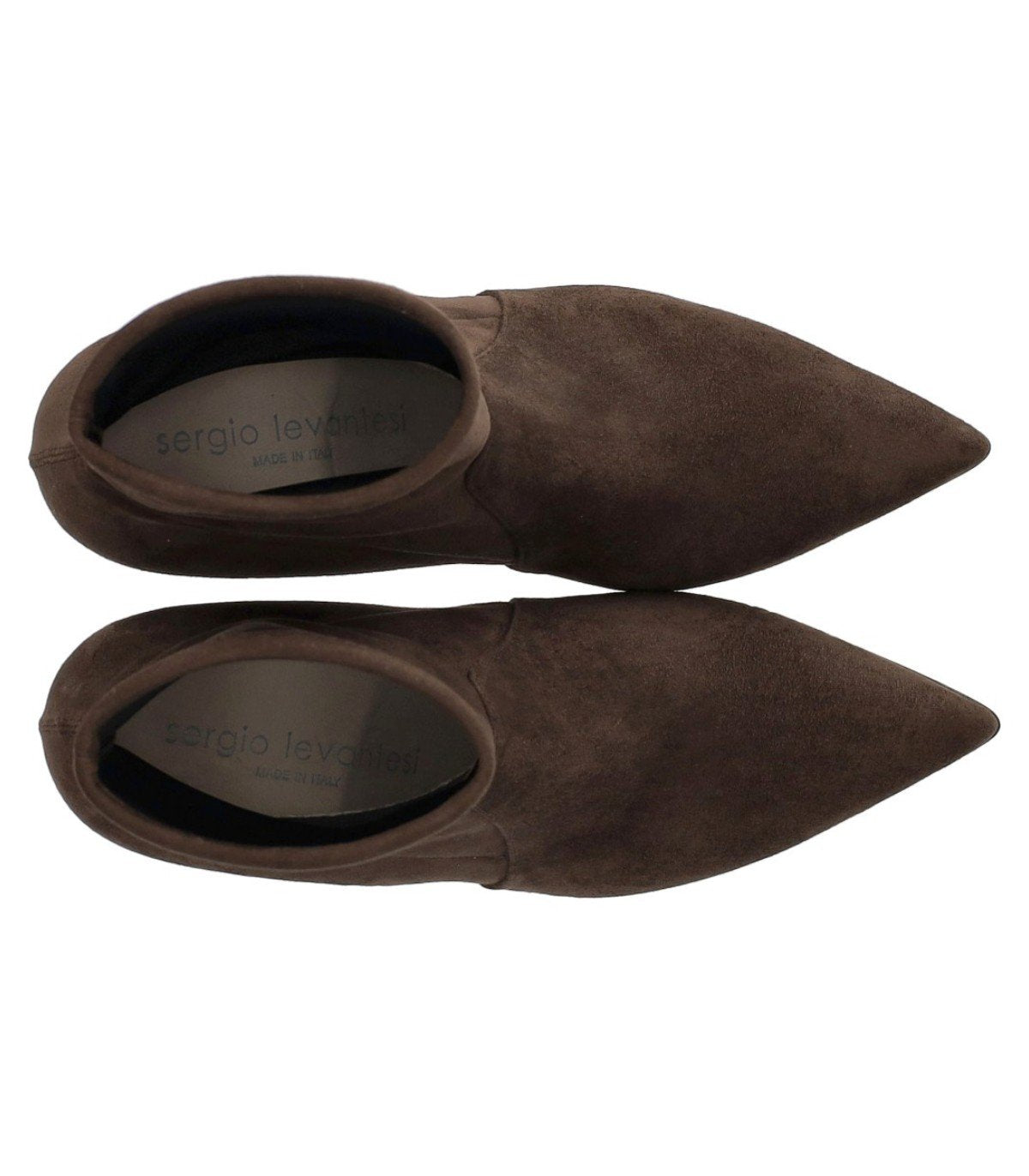 SERGIO LEVANTESI JANET DARK BROWN HEELED ANKLE BOOT