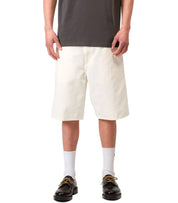 CARHARTT WIP SINGLE KNEE WHITE BERMUDA SHORTS