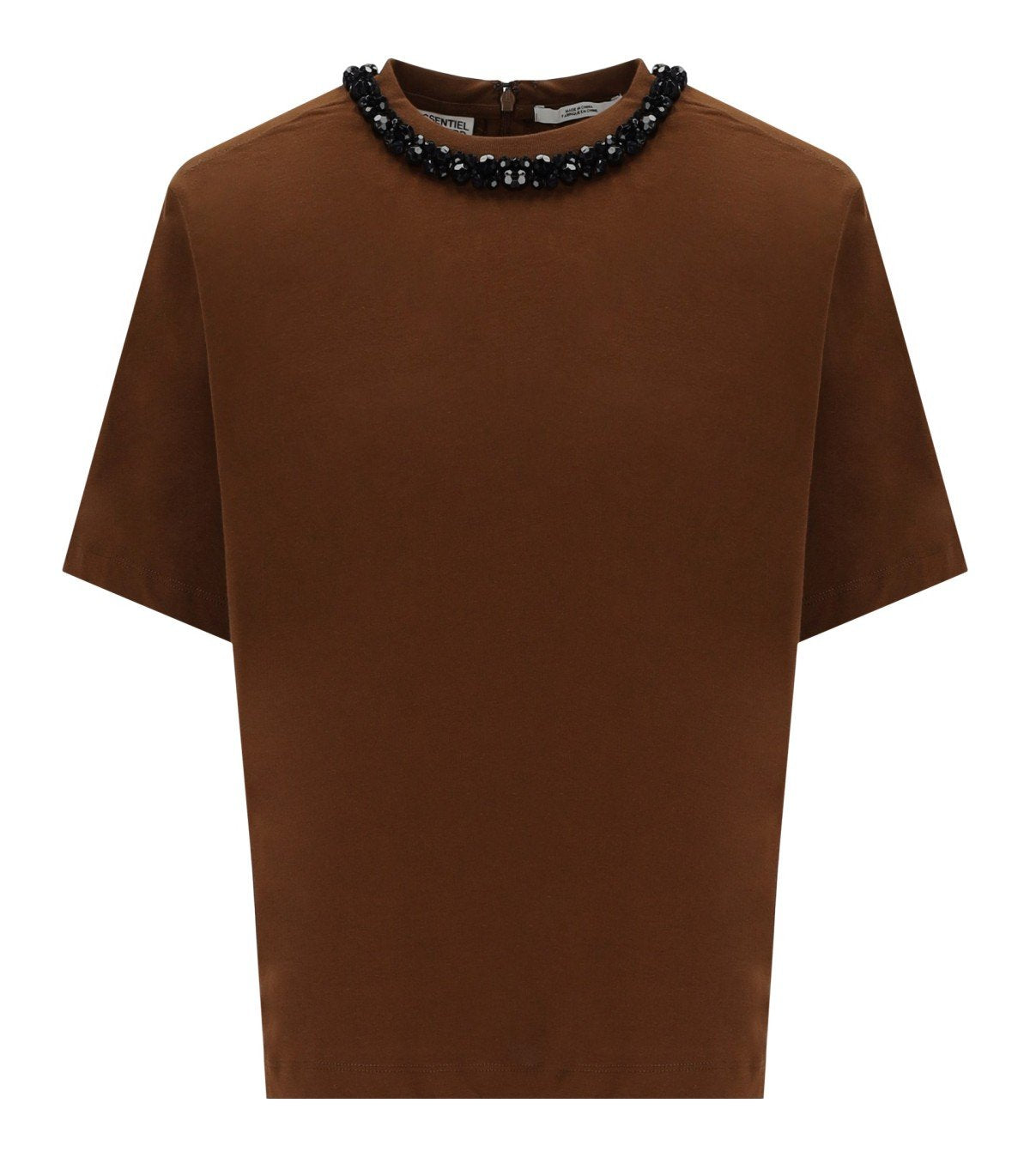 ESSENTIEL ANTWERP KARDINAL BRAUNES T-SHIRT
