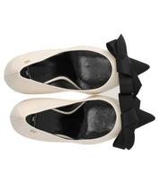 ELISABETTA FRANCHI BUTTER BLACK PUMP WITH BOW