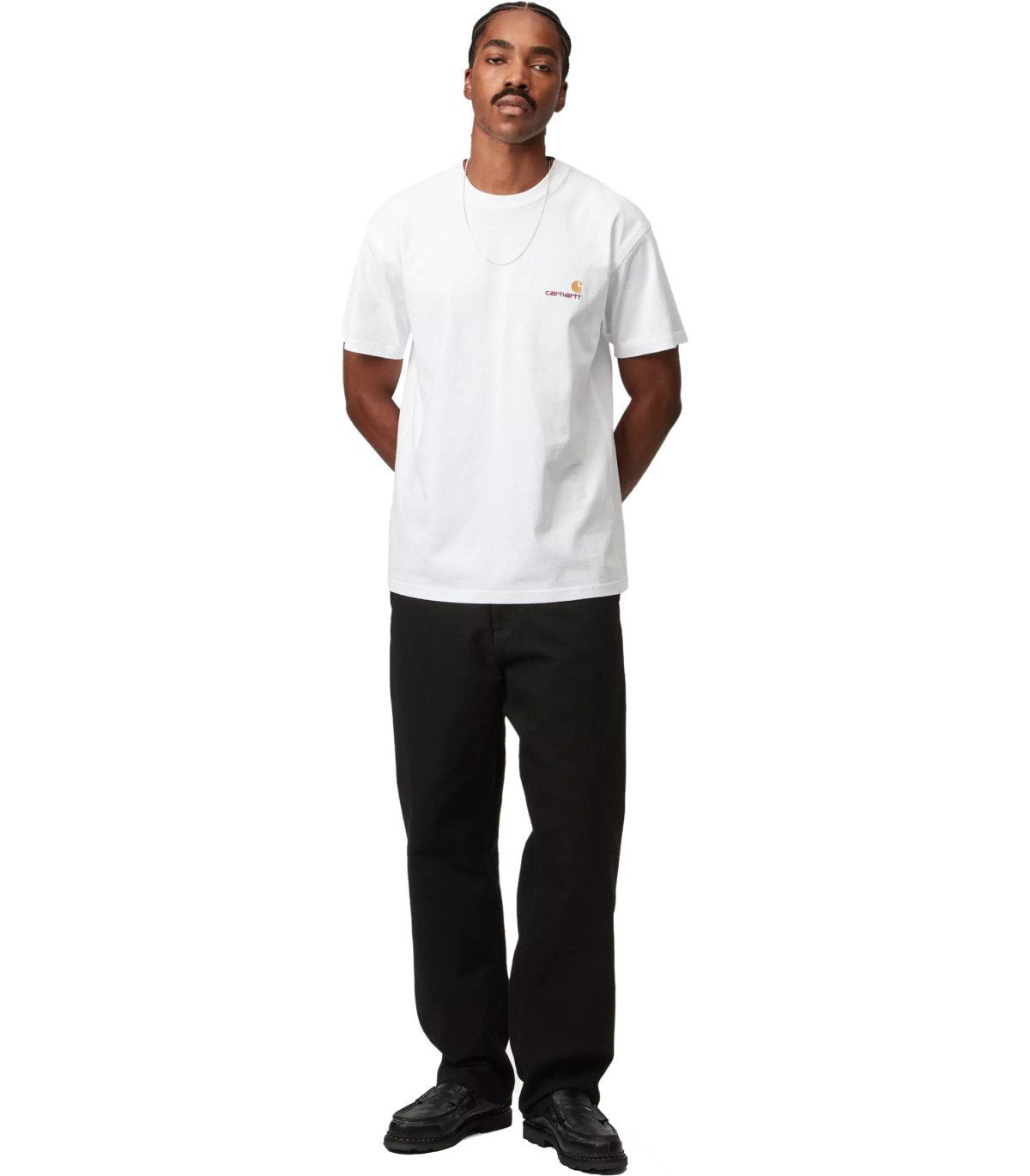 CARHARTT WIP S/S AMERICAN SCRIPT WHITE T-SHIRT