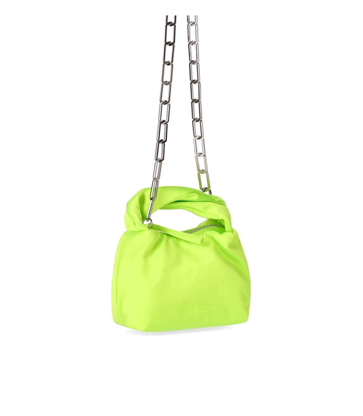 STINE GOYA ZIGGY SATIN LIMONENGRÜNE MICRO TASCHE