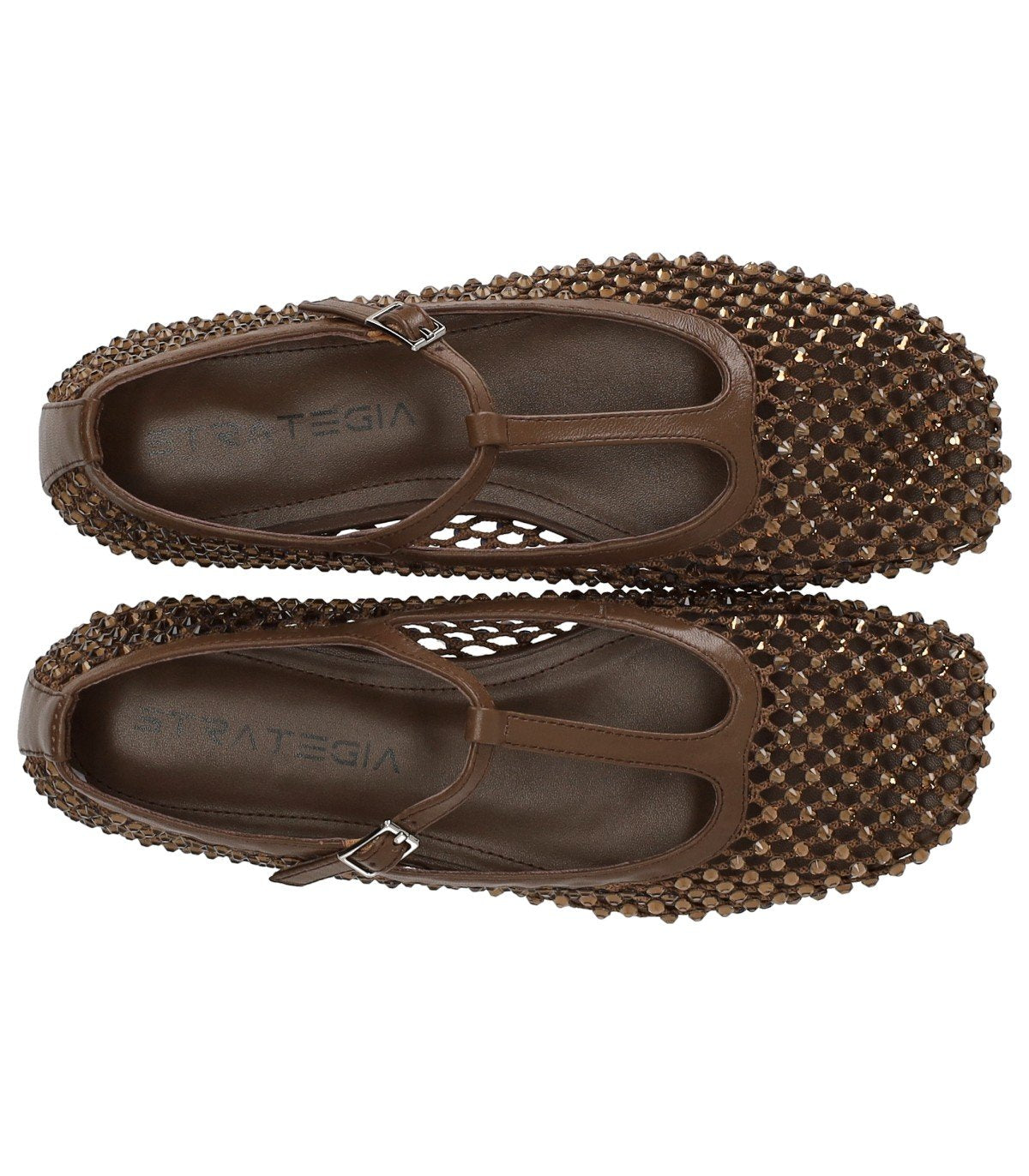 STRATEGIA JEWELS BRAUNE BALLERINAS