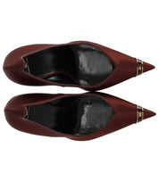 ELISABETTA FRANCHI BURGUNDY SATIN PUMP