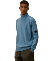 C.P. COMPANY GRS AEGEAN BLUE TURTLENECK SWEATER