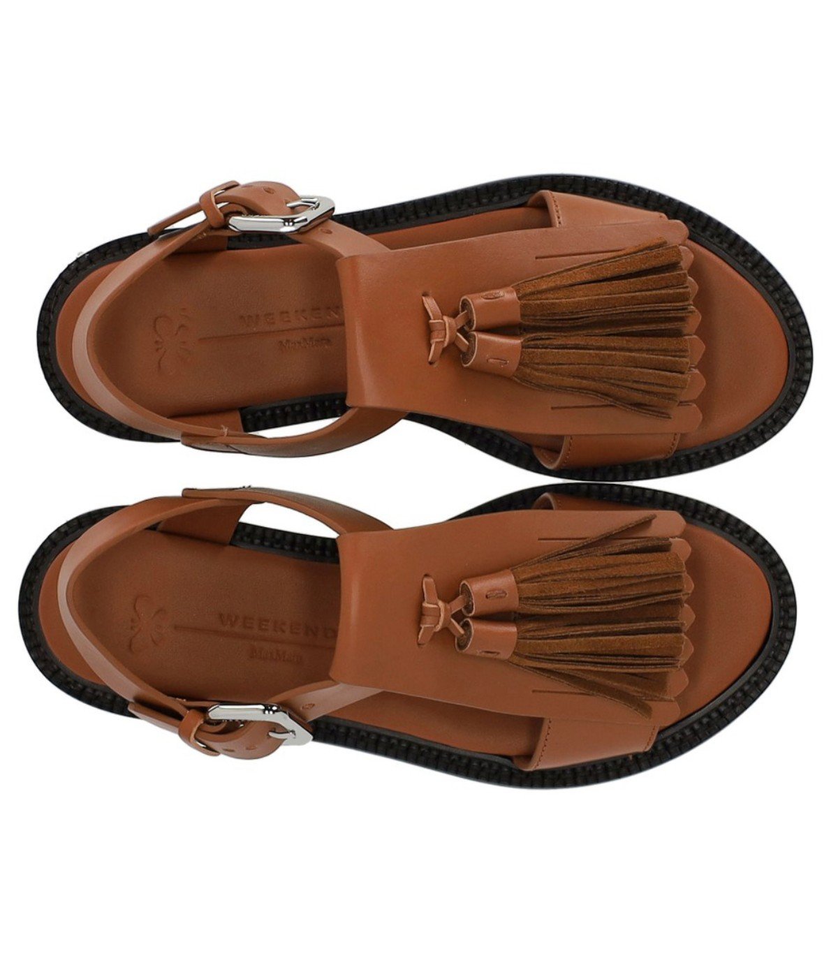 MAX MARA WEEKEND ARTE BROWN FLAT SANDAL