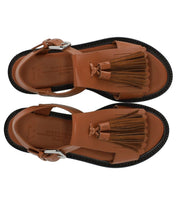 MAX MARA WEEKEND ARTE BROWN FLAT SANDAL