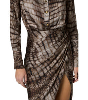 ROBE IMPRIMÉ ALLIGATOR MARRONE ELISABETTA FRANCHI