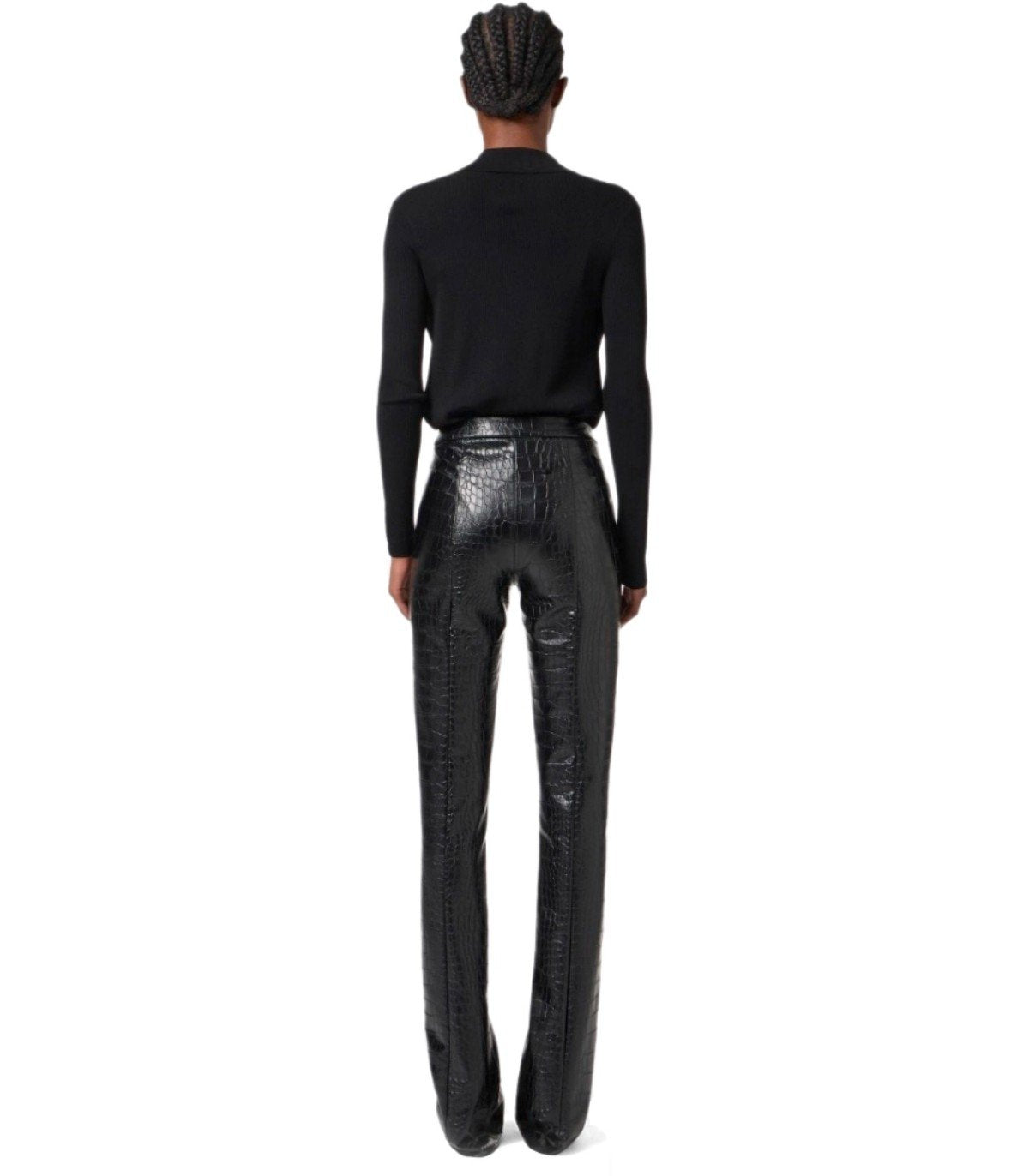 PANTALÓN NEGRO ESTAMPADO COCOCO ELISABETTA FRANCHI