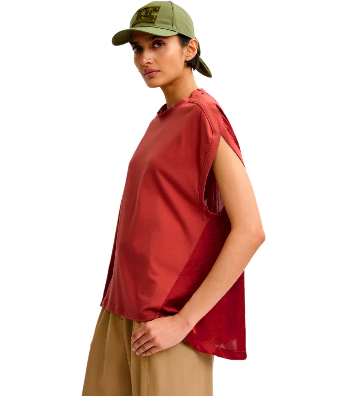 ESSENTIEL ANTWERP JABANA BURNT ORANGE T-SHIRT