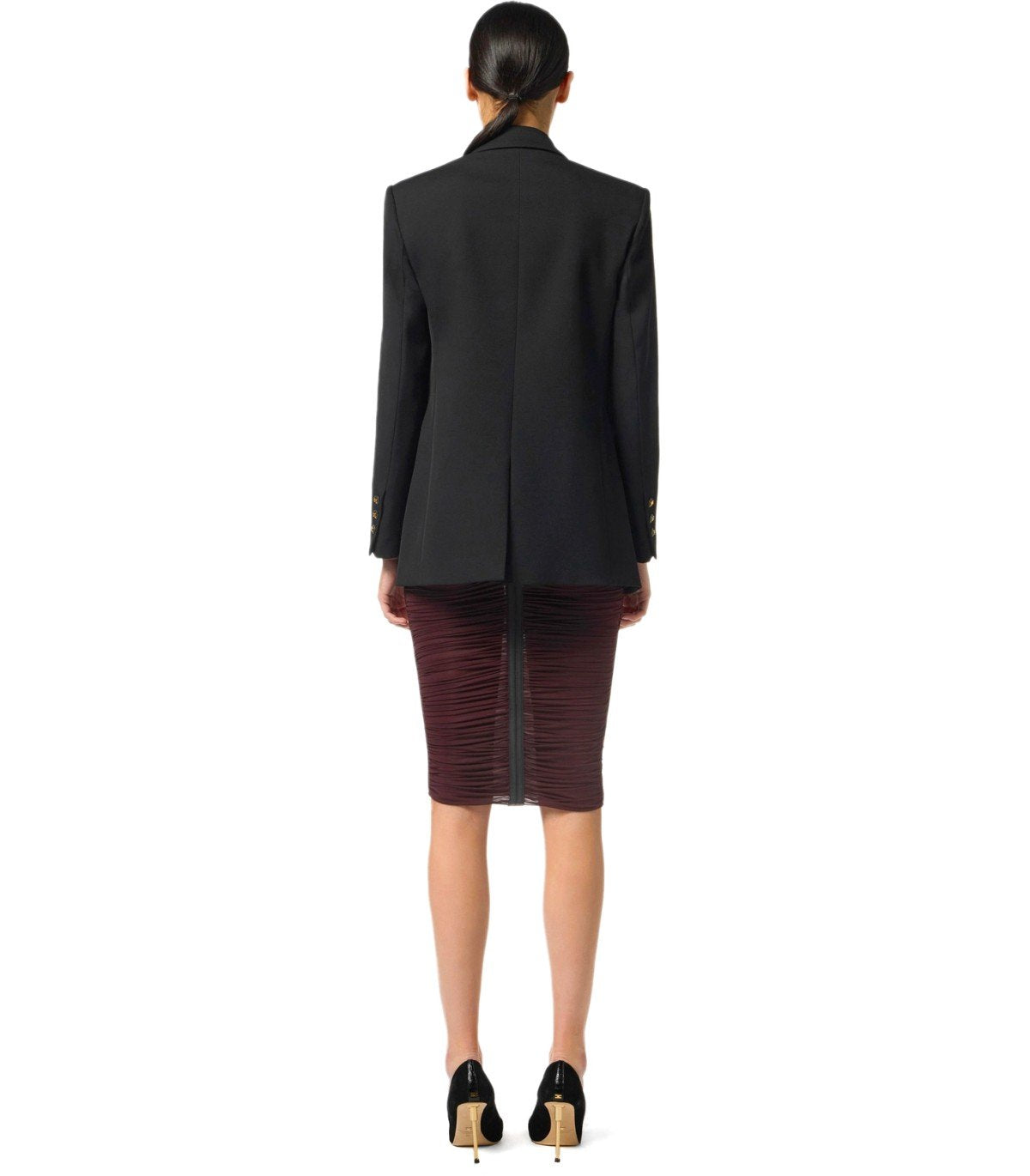 CHAQUETA DE DOBLE BOTONADURA NEGRA ELISABETTA FRANCHI