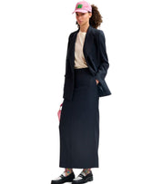 ESSENTIEL ANTWERP GLOSSARY NAVY BLUE MIDI SKIRT