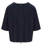 MM MAX MARA KAYA NAVY BLUE BLOUSE