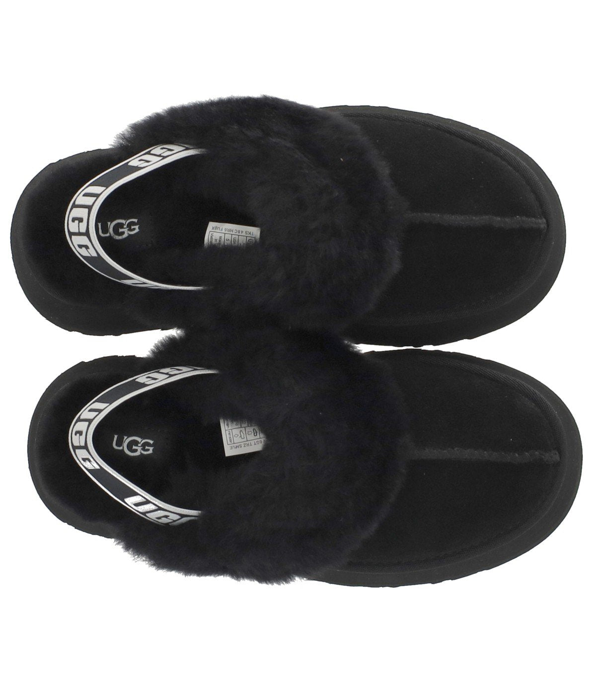 UGG FUNKETTE BLACK SLIPPER
