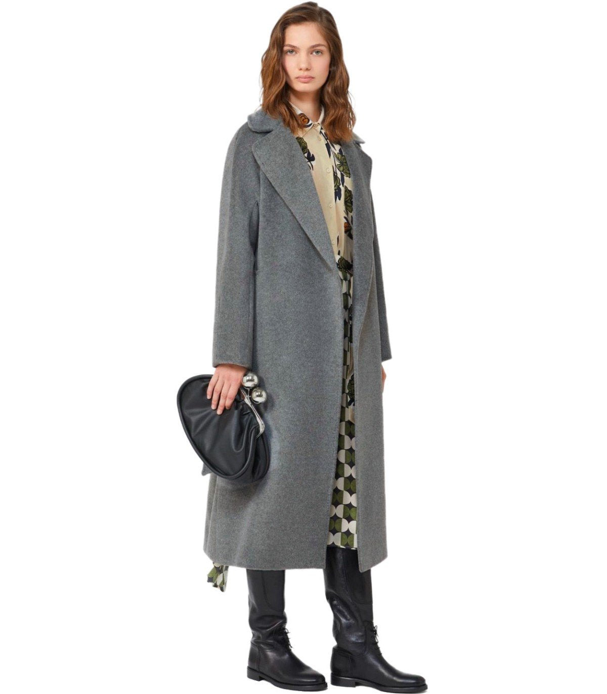 MAX MARA WEEKEND TEMPERA GAUER MANTEL MIT GÜRTEL