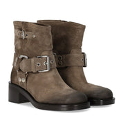 STRATEGIA BEIGE BIKER STIEFELETTE