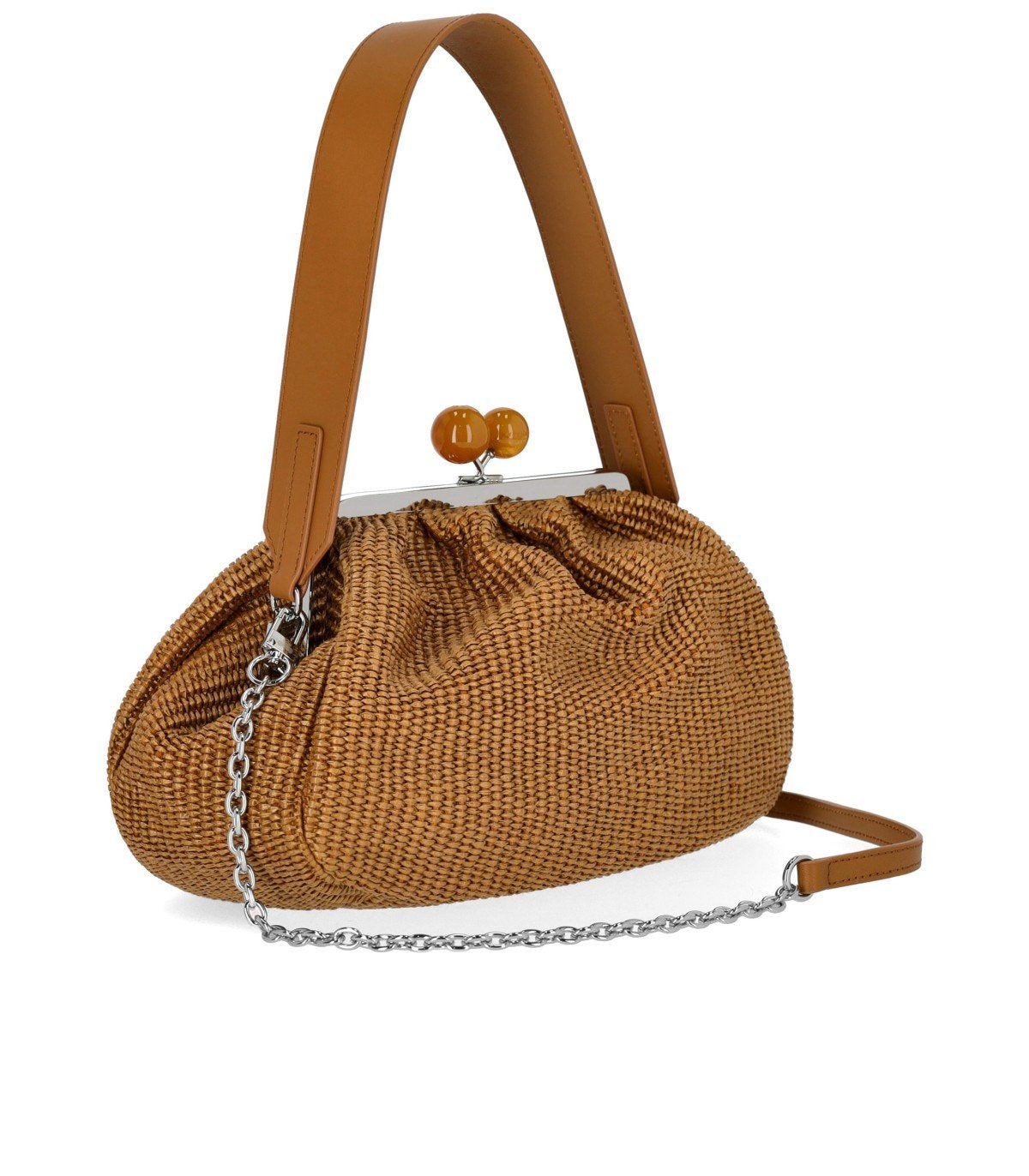 MAX MARA WEEKEND PASTICCINO FORTUNA MEDIUM BROWN CLUTCH