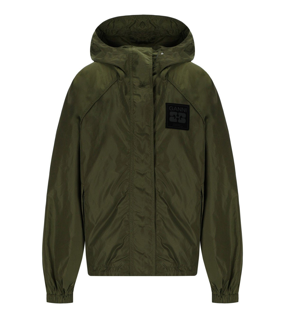 GANNI GREEN HOODED JACKET