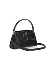 BORSA A MANO NERA CON MAXI LOGO ELISABETTA FRANCHI