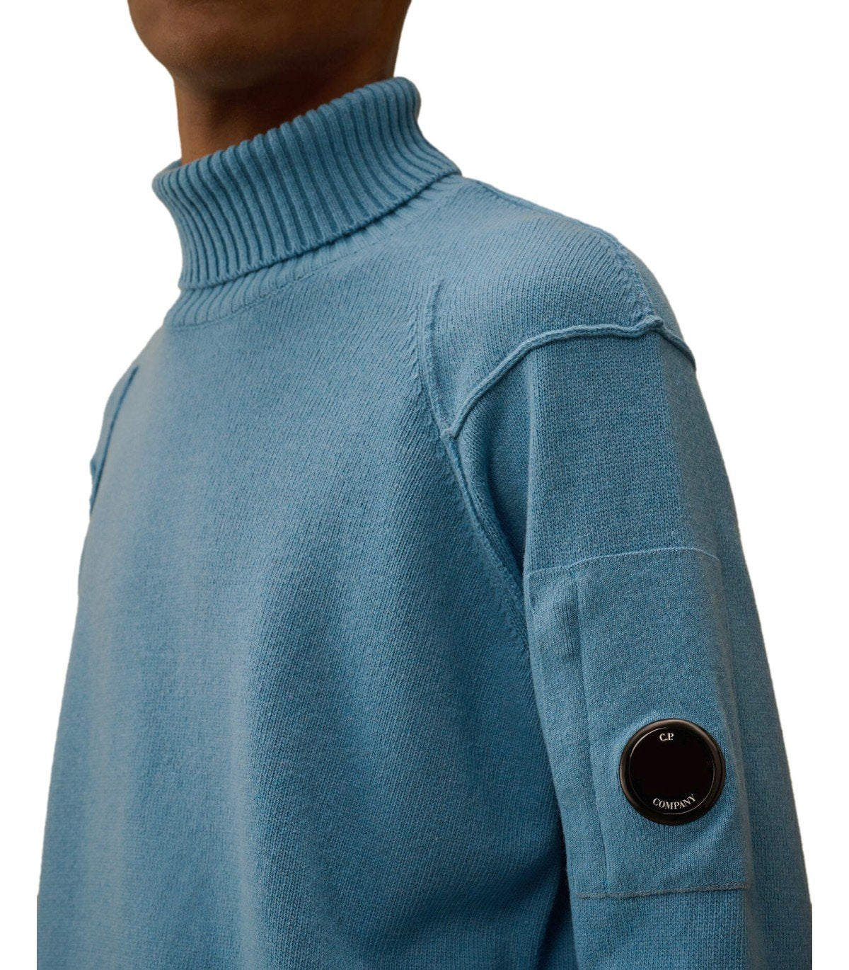 C.P. COMPANY GRS AEGEAN BLUE TURTLENECK SWEATER