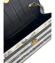 KURT GEIGER PARTY EAGLE BLACK WHITE CLUTCH BAG