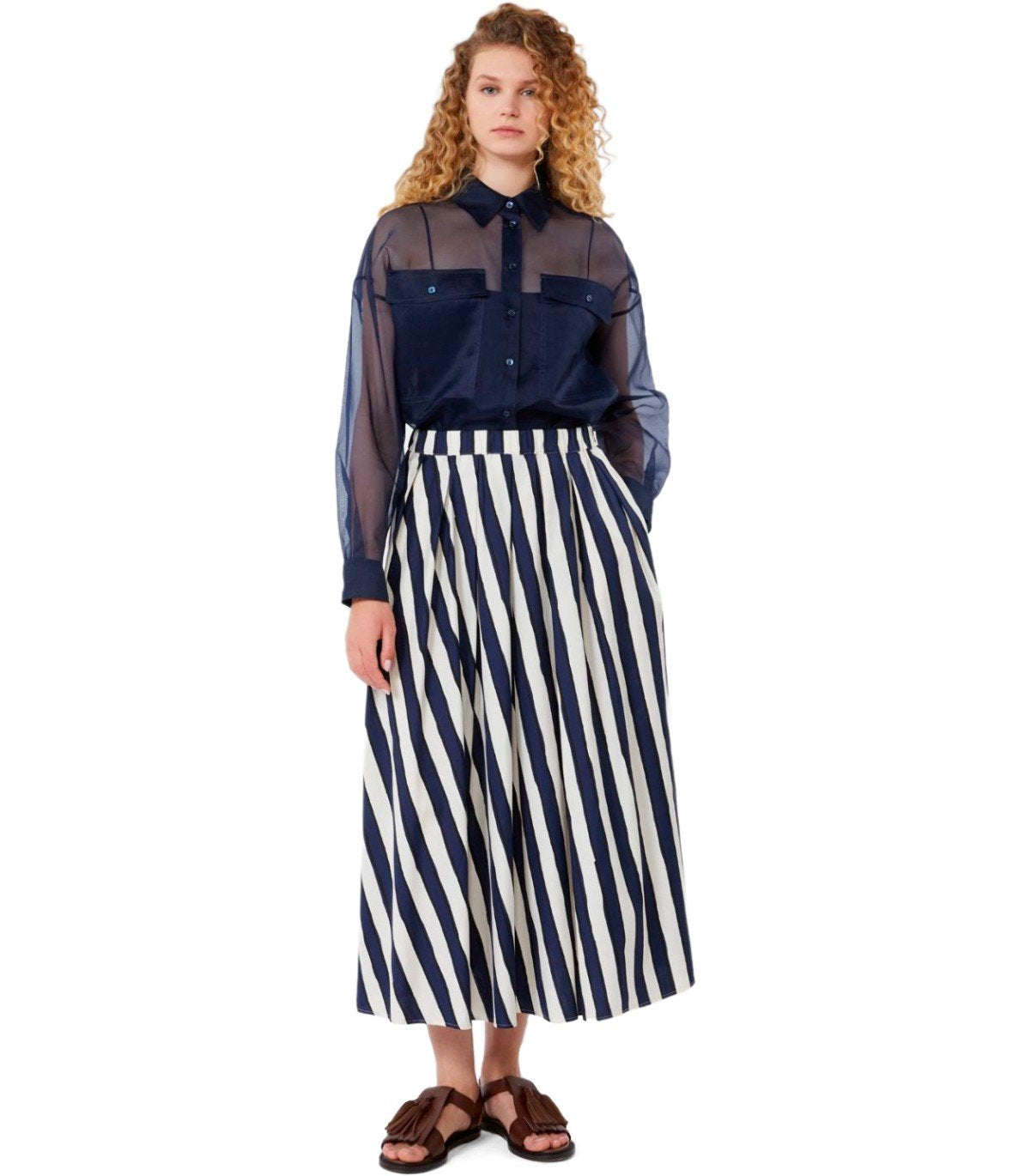CAMICIA COLOMBA BLU MAX MARA WEEKEND