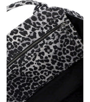 GANNI GRAUE SHOPPERTASCHE MIT LEOPARDDRÜCK
