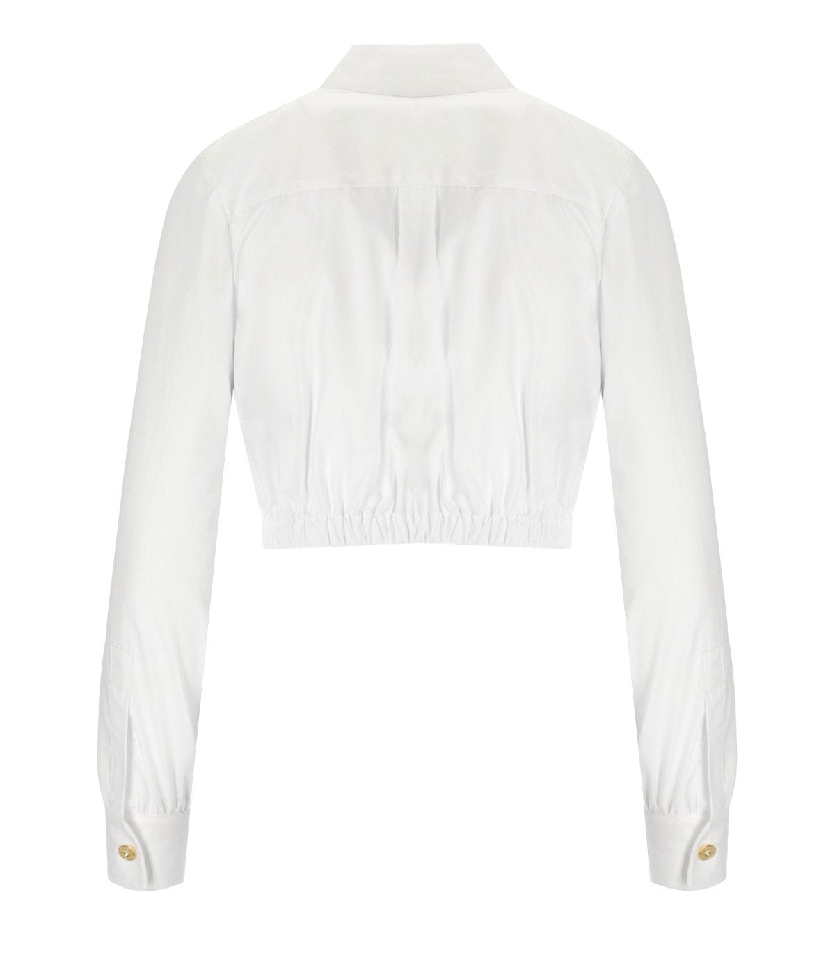 ELISABETTA FRANCHI WHITE CROPPED SHIRT