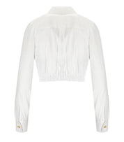 ELISABETTA FRANCHI WHITE CROPPED SHIRT