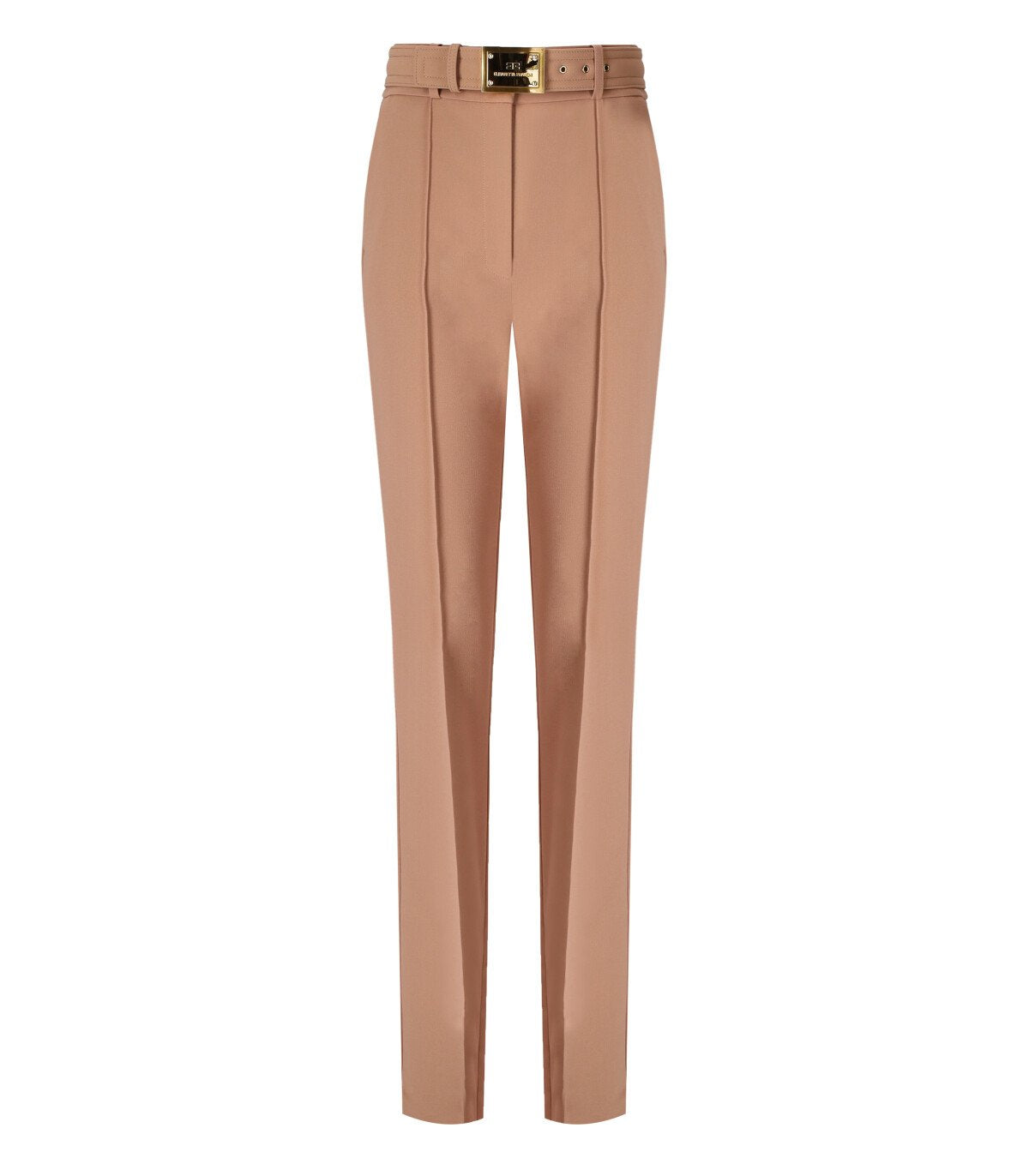 ELISABETTA FRANCHI NUDE PANTS WITH BELT
