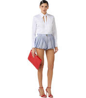 ELISABETTA FRANCHI WEISSES CUT-OUT HEMD