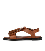 MAX MARA WEEKEND ARTE BROWN FLAT SANDAL