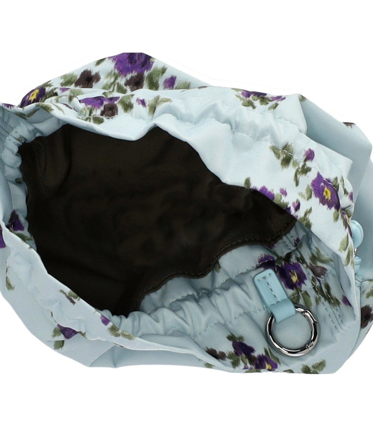 GANNI LIGHT BLUE FLORAL POUCH