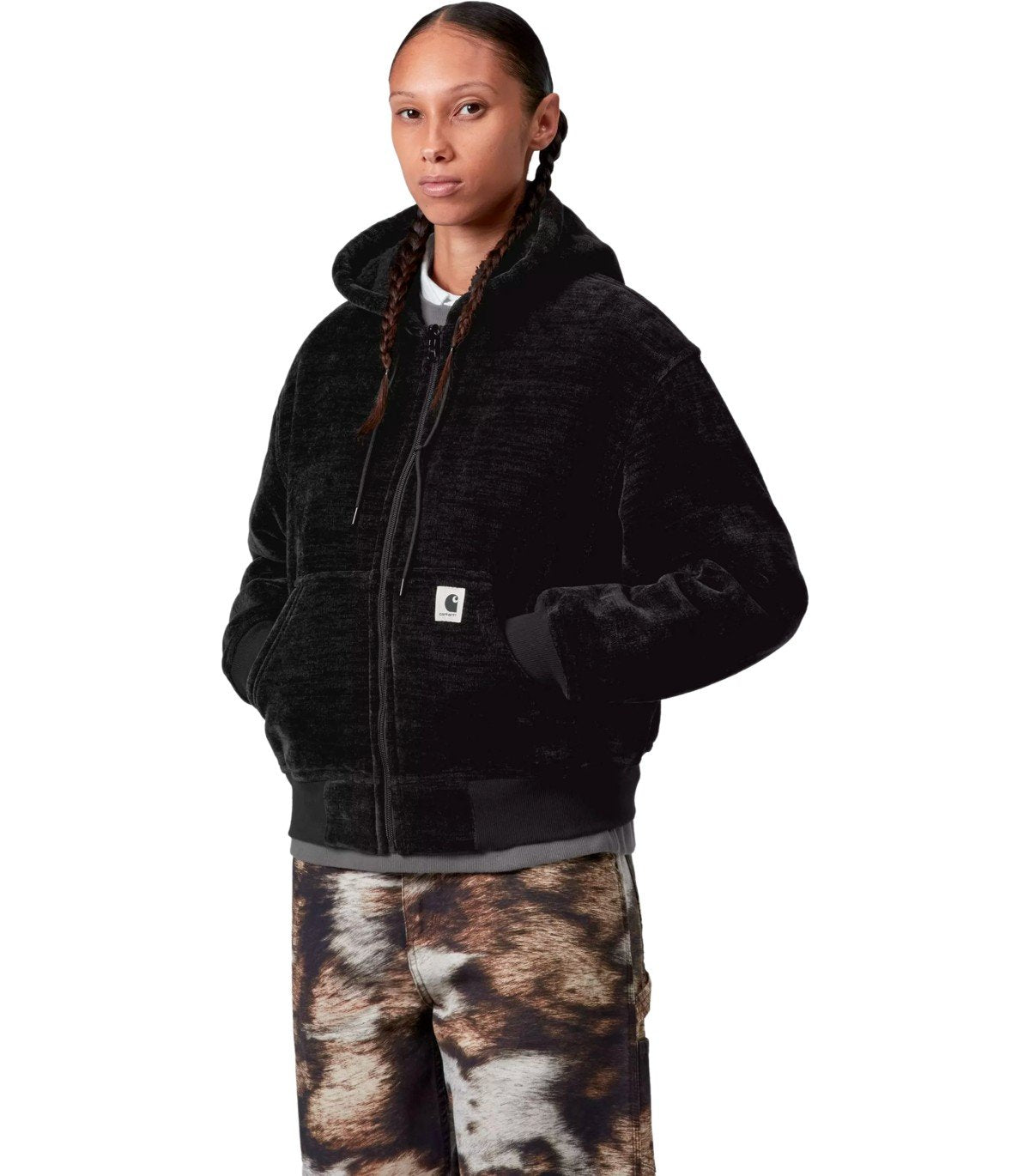 CARHARTT WIP W' OG ACTIVE BLACK REVERSIBLE HOODIE