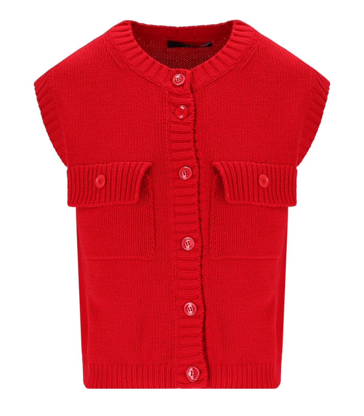 GILET EN MAILLE CAPRARA ROUGE MAX MARA WEEKEND