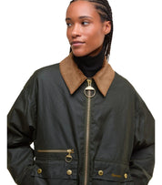 BARBOUR MAXINE WAX OLIVGRÜNE JACKE