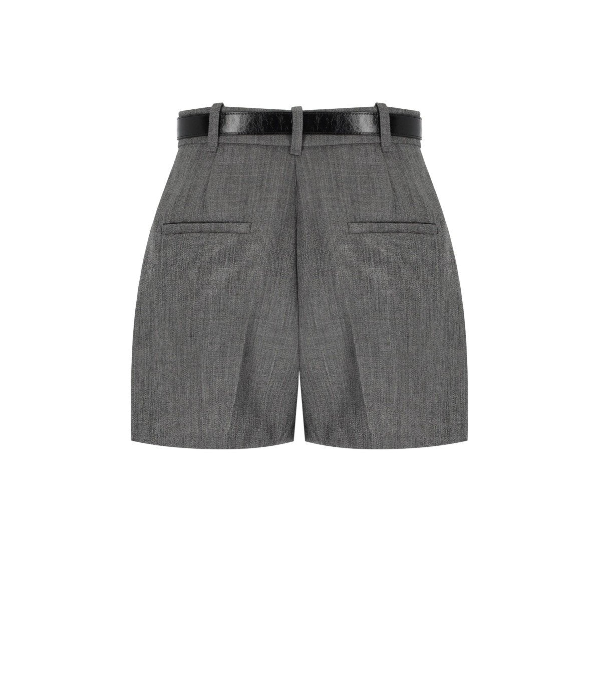 SHORTS MIT GÜRTEL GRAU MELANGE ELISABETTA FRANCHI