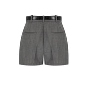 SHORTS MIT GÜRTEL GRAU MELANGE ELISABETTA FRANCHI