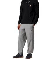 CARHARTT WIP AMERICAN SCRIPT GREY SWEATPANTS