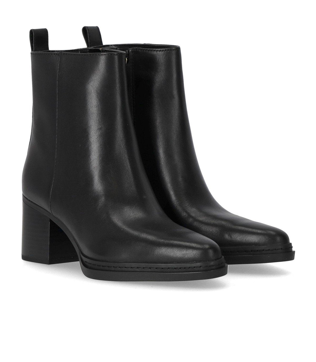 MICHAEL KORS LEX BLACK HEELED ANKLE BOOT