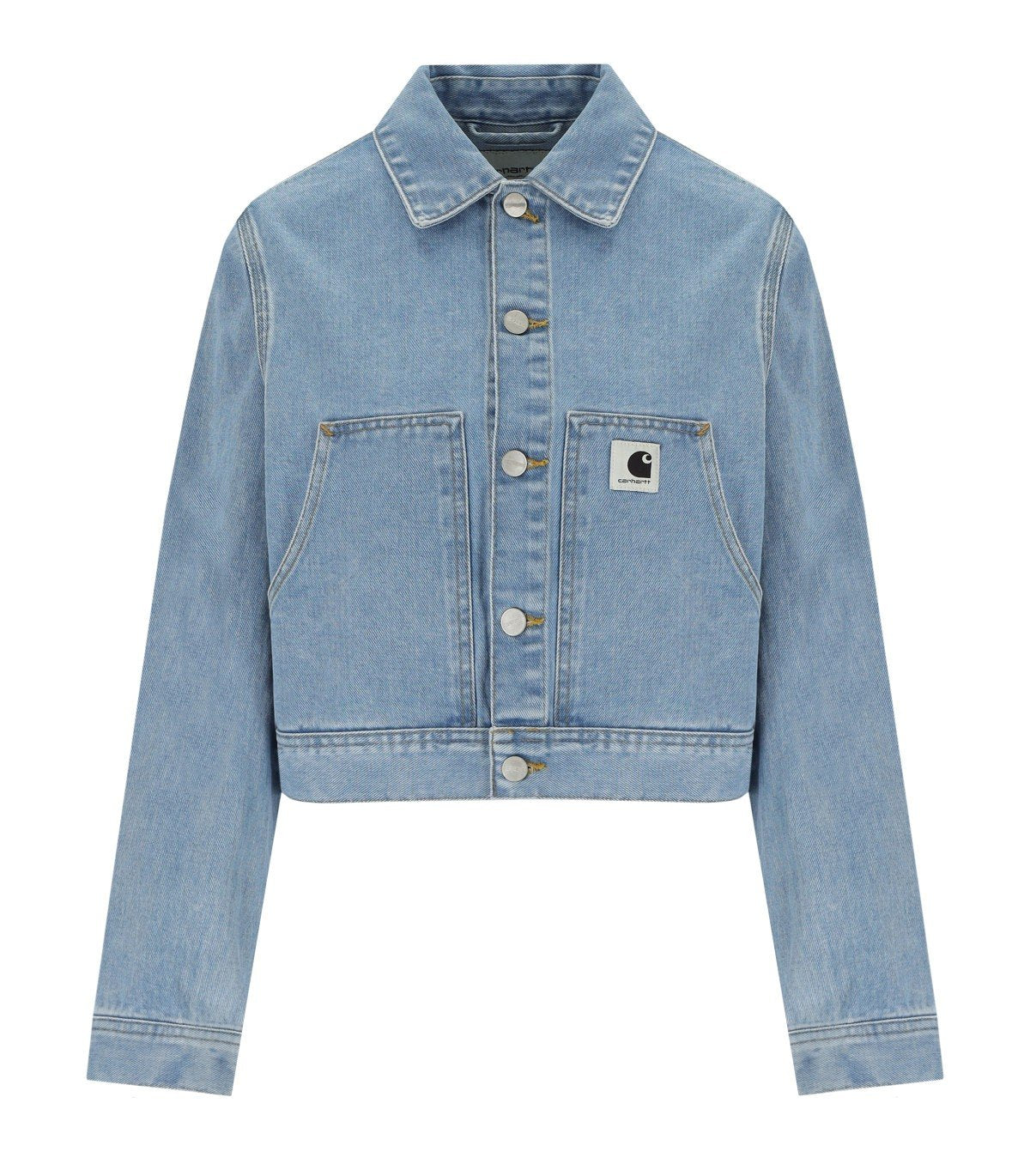 CARHARTT WIP W' ARCA LIGHT BLUE CROPPED DENIM JACKET