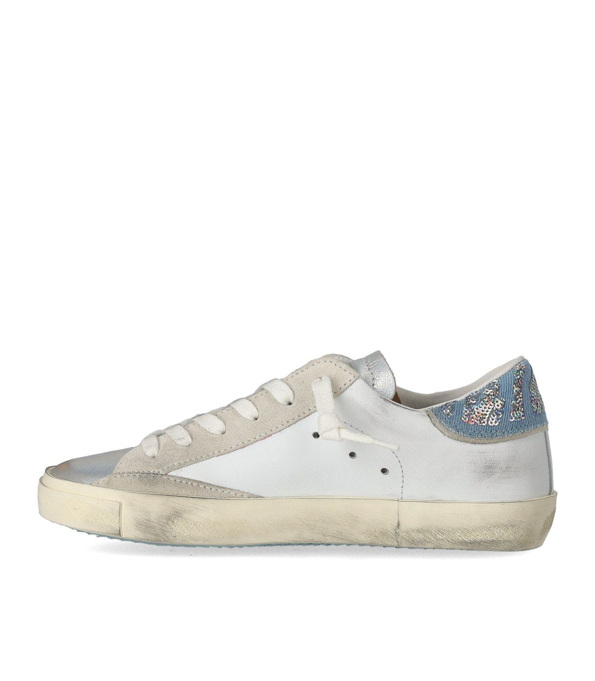 SNEAKER PRSX METAL PAILLETTES BIANCA PHILIPPE MODEL